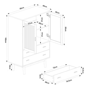 Vitrinenschrank Susa [en.casa]