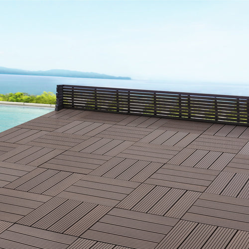 WPC Fliesen Schramberg 11er Set 1m² in versch. Farben [en.casa]