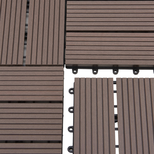 WPC Fliesen Schramberg 11er Set 1m² in versch. Farben [en.casa]