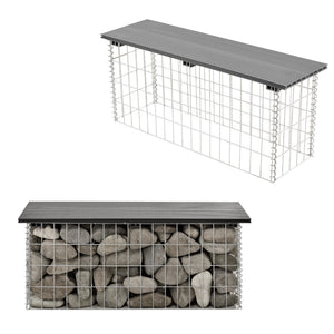 Gabionenbank Friesland WPC 100x45x30 cm in verschiedenen Farben pro.tec