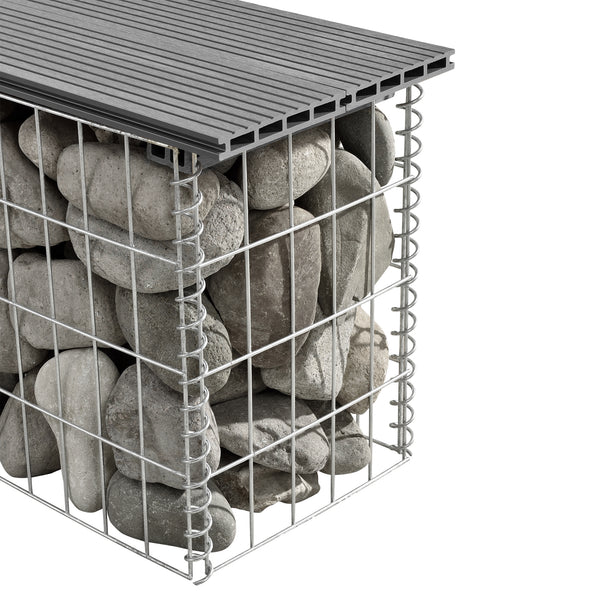 Gabionenbank Friesland WPC 100x45x30 cm in verschiedenen Farben pro.tec