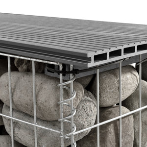 Gabionenbank Friesland WPC 100x45x30 cm in verschiedenen Farben pro.tec