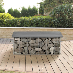 Gabionenbank Friesland WPC 100x45x30 cm in verschiedenen Farben pro.tec