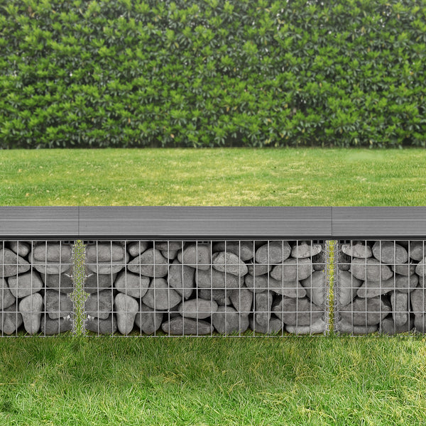 Gabionenbank Friesland WPC 100x45x30 cm in verschiedenen Farben pro.tec