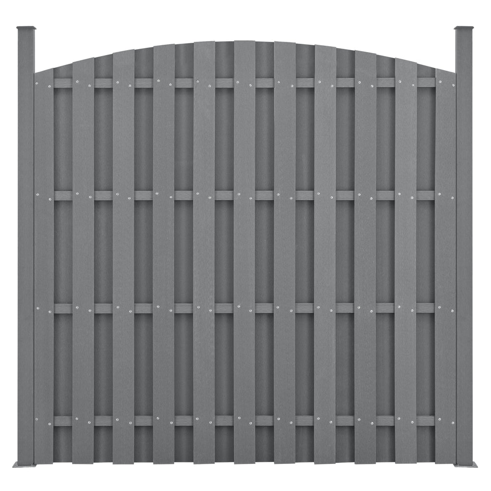 WPC Gartenzaun mit Rundbogen 185x193cm neu.holz - premiumXL