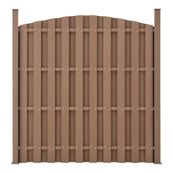 WPC Gartenzaun mit Rundbogen 185x193cm neu.holz
