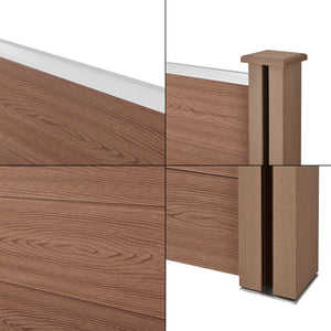 Gartenzaun Getafe WPC mit Pfosten versch. Farben neu.holz