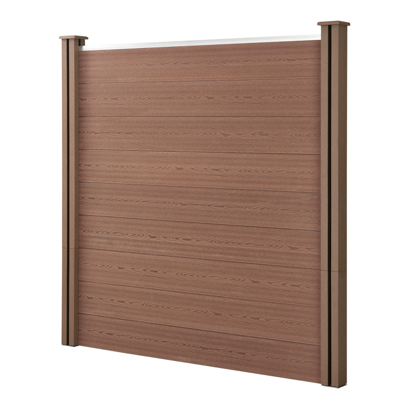 Maßskizze WPC Gartenzaun mit Schrägelement [neu.holz]
