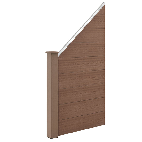 WPC Gartenzaun mit Schrägelement [neu.holz]