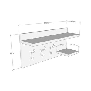Wandgarderobe Ånge mit 3 Haken [en.casa]