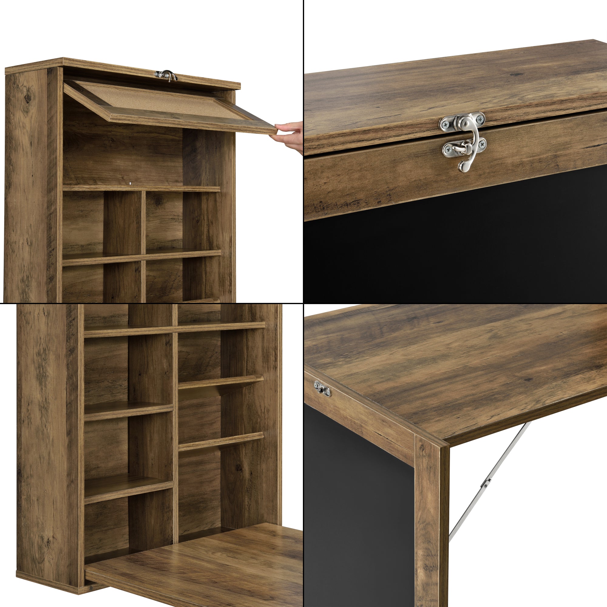wandklapptisch mit aufbewahrung en.casa Wandklapptisch Kläppen – Platzwunder fürs Home Office
