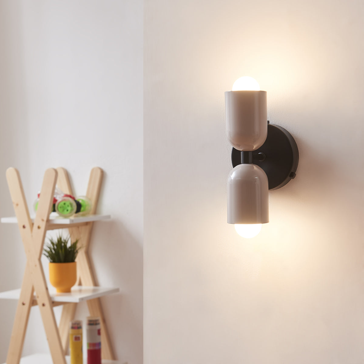 lux.pro Wandleuchte, ohne Leuchtmittel, »Trorlos« 2-flammig Metall 22 x 12 x 12 cm Milchweiß
