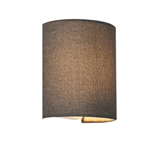 Wandleuchte Brüssel 1x E27 Halbrund 20 x 17,5 x 13 cm aus Leinen lux.pro