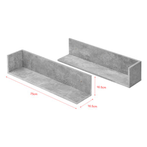 Wandregal Elverum 75 x 16,5 x 16,5 cm 2er Set versch. Farben en.casa