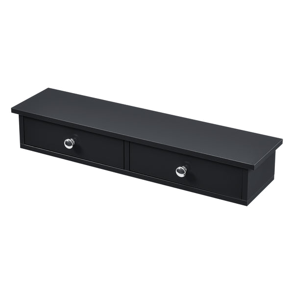 Wandregal Geeste 60x15x10 cm mit 2 Schubladen [en.casa]