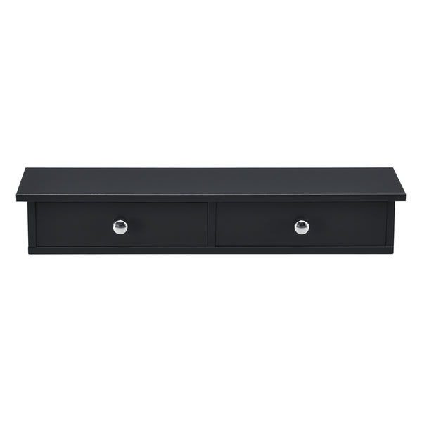 Wandregal Geeste 60x15x10 cm mit 2 Schubladen [en.casa]