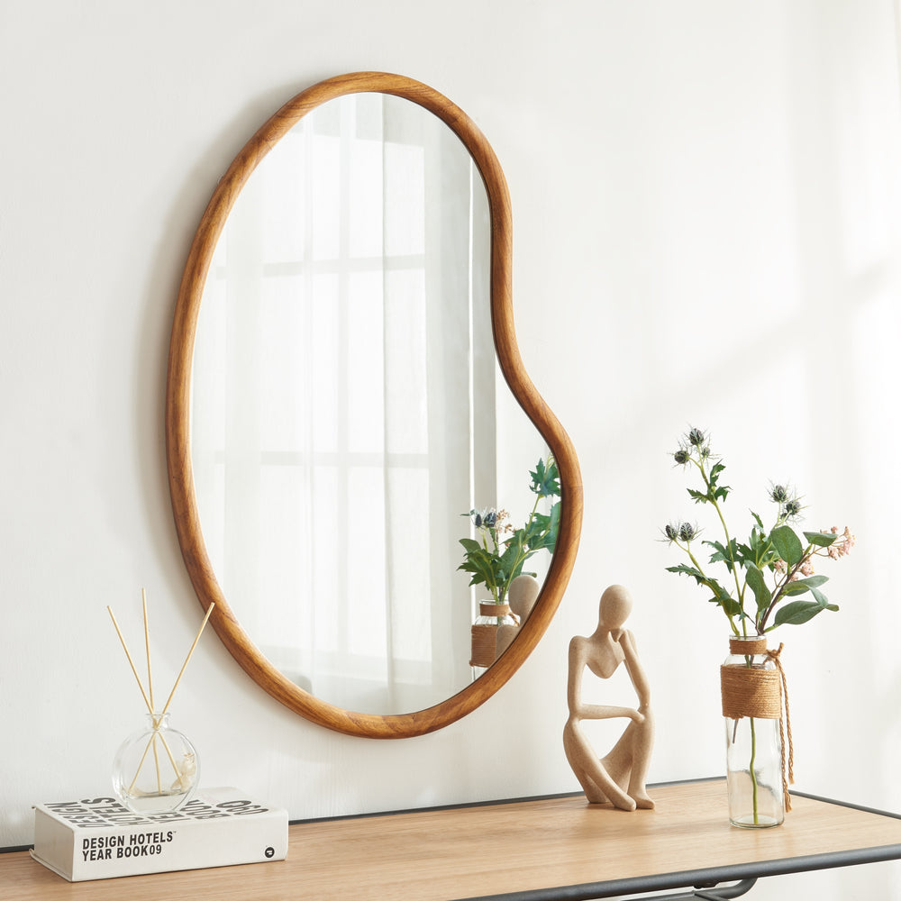 Wandspiegel Jokioinen 75x55 cm Eicheoptik [en.casa] - premiumXL