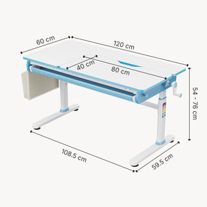 Höhenverstellbarer Kinderschreibtisch Kuosa [en.casa]