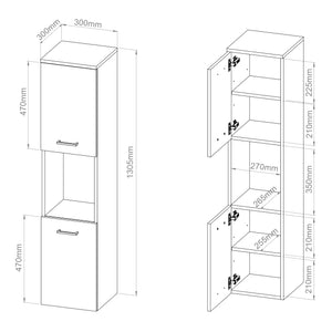 Hochschrank Krildihana [en.casa]
