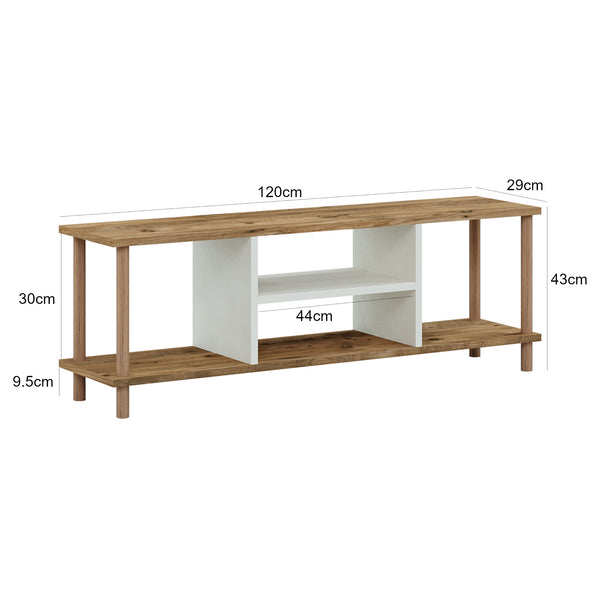 Fernsehtisch Ærøskøbing mit 2 Ablagefächern 43x120x29 cm versch. Farben [en.casa]