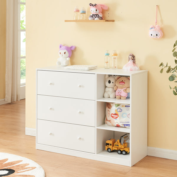 Wickelkommode Beldinupp mit Wickelaufsatz [en.casa]