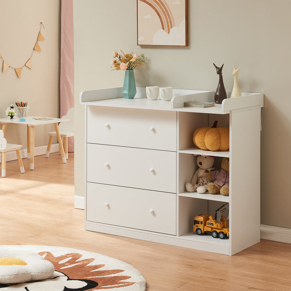 Wickelkommode Beldinupp mit Wickelaufsatz [en.casa]