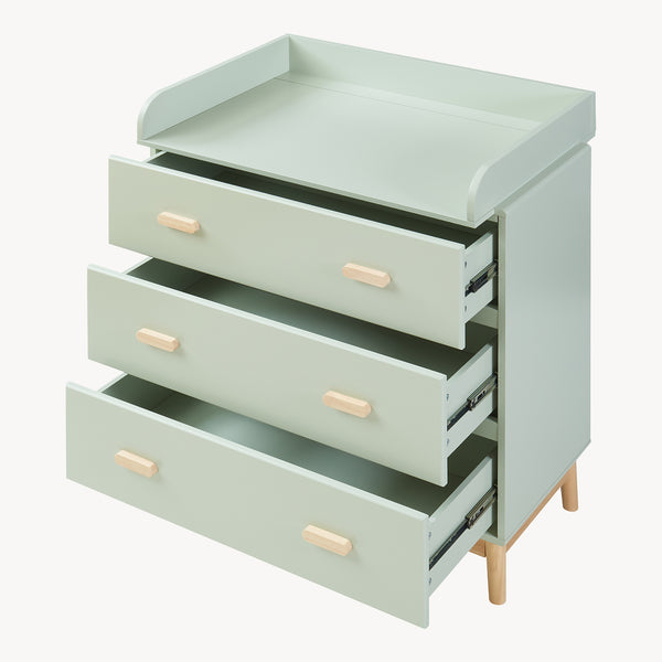 Wickelkommode Sarievn mit Wickelauflage 100x80x53 cm [en.casa]