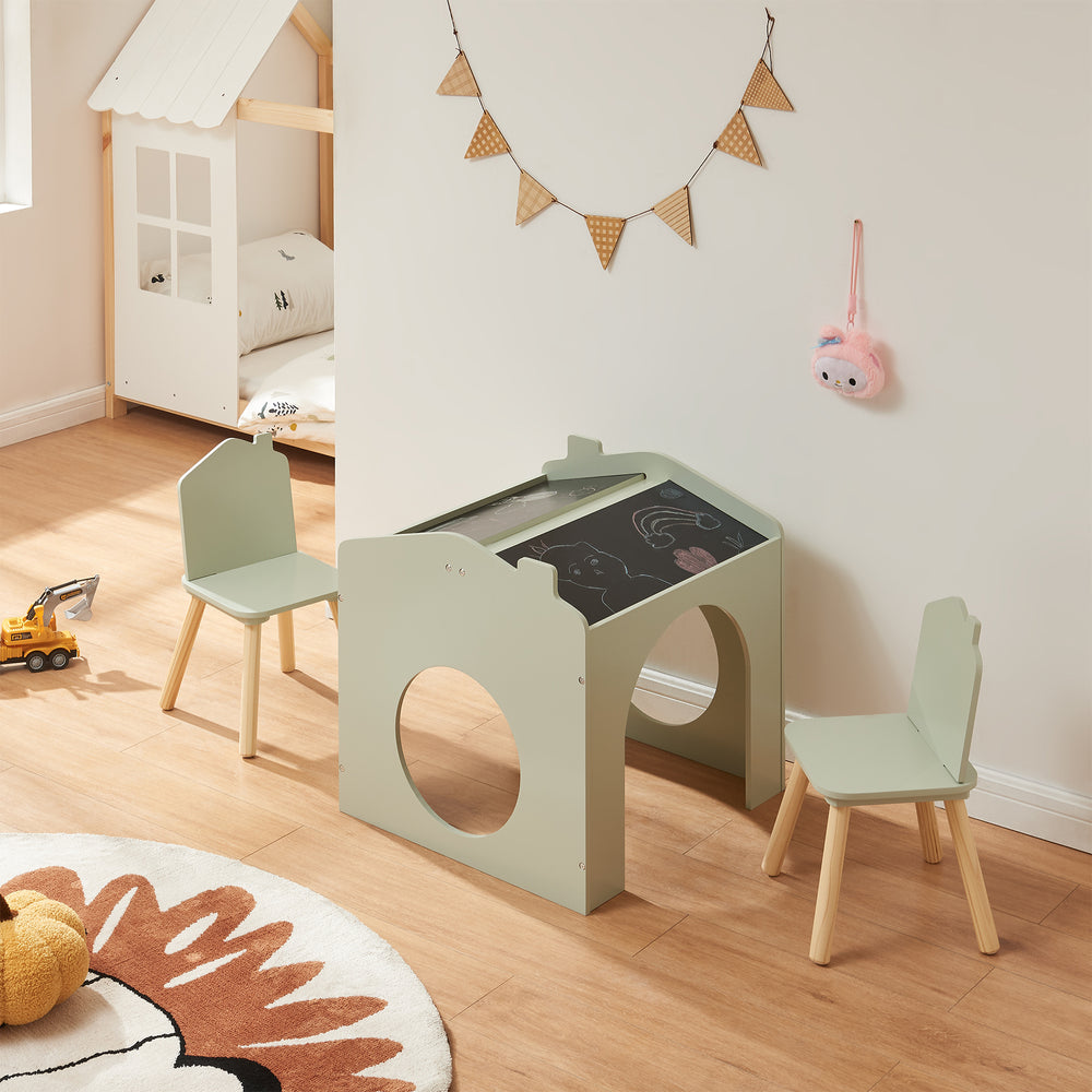 Zeichentisch für Kinder Romso Kindertischset mit 2 Stühlen [en.casa]