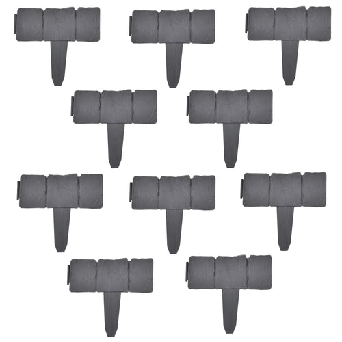 Palisaden Hellín Grau mit Steinoptik [casa.pro]